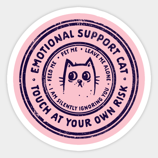 Emotional Support Cat Sticker by kg07_shirts